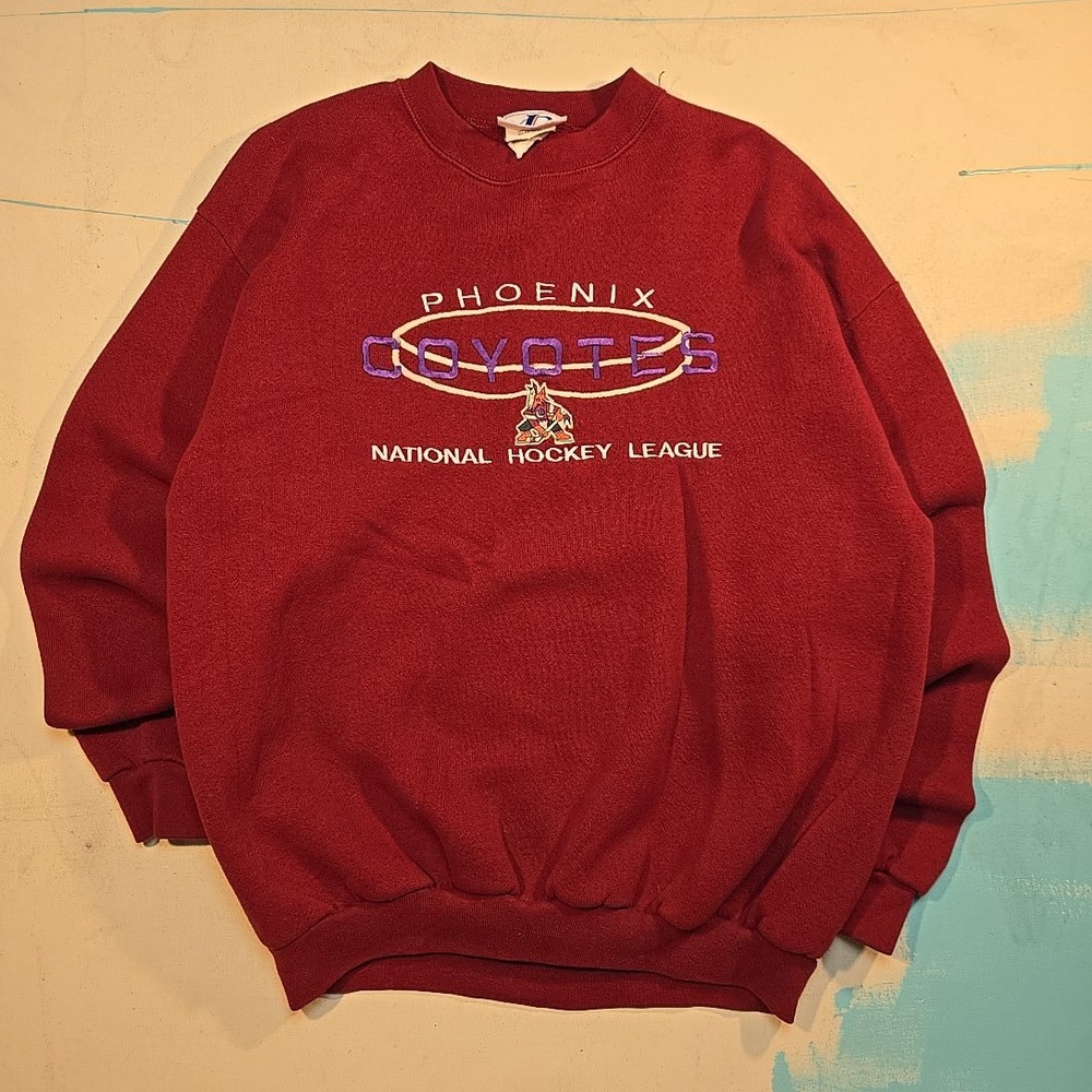 Logo Athletic Red Crewneck Sweater